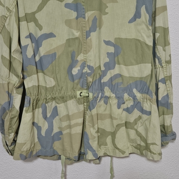 Free People camo utility cargo grunge core style jacket size xsmall oversized - Picture 12 of 14